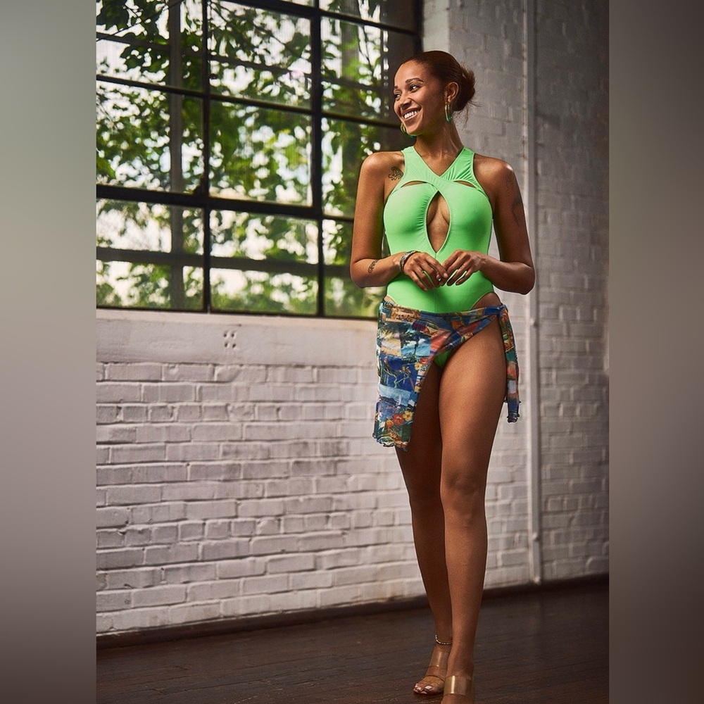 Vibrant Green One-Piece Swimsuit